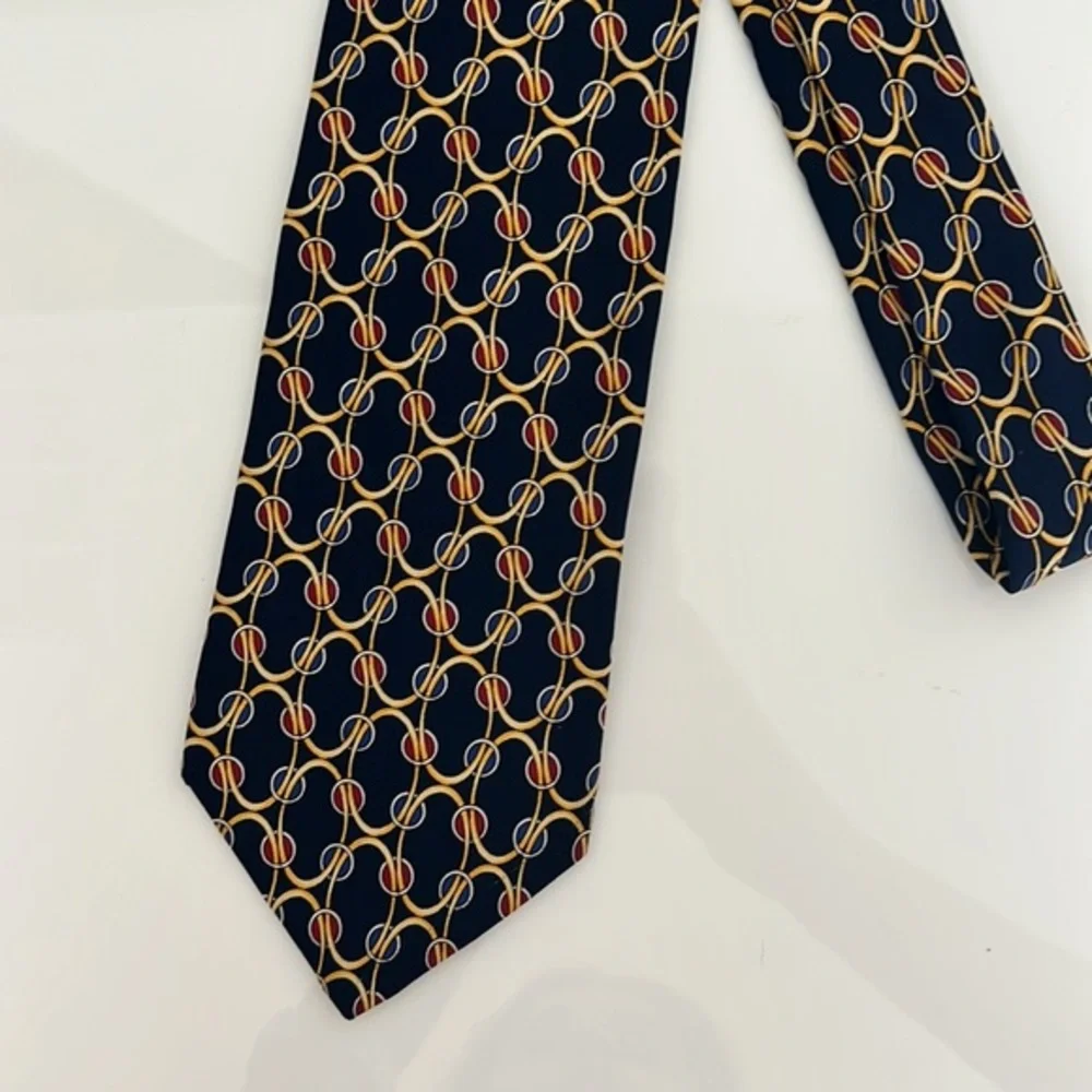 Brooks Brothers Tie Blue with Yellow and Red Design